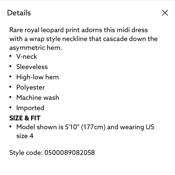 WALTER BAKER Vera Dress in Royal Leopard - Picture 3 of 4